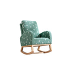 Modern Accent Rocker Armchair With Side Pocket, Upholstered High Back by HouseOfZazla