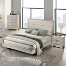 Strout - Queen Panel Bed With Upholstered Headboard - Rustic by HouseOfZazla