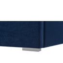 Comfortable Upholstered Bed With Vertical Channel Tufted Wingback Headboard by HouseOfZazla