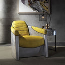 Brancaster - Accent Chair - Yellow Top Grain Leather & Aluminum