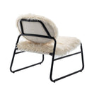 Accent Chair - Modern Industrial Slant Armchair with Metal Frame - Premium High Density Soft Single chair for Living Room Bedroom