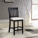 Transitional Rubberwood Dining Room Chairs (Set of 2) With Slatted Back - Black by HouseOfZazla