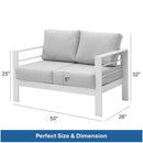 Patio All-Weather Loveseat With Thick Cushions by HouseOfZazla