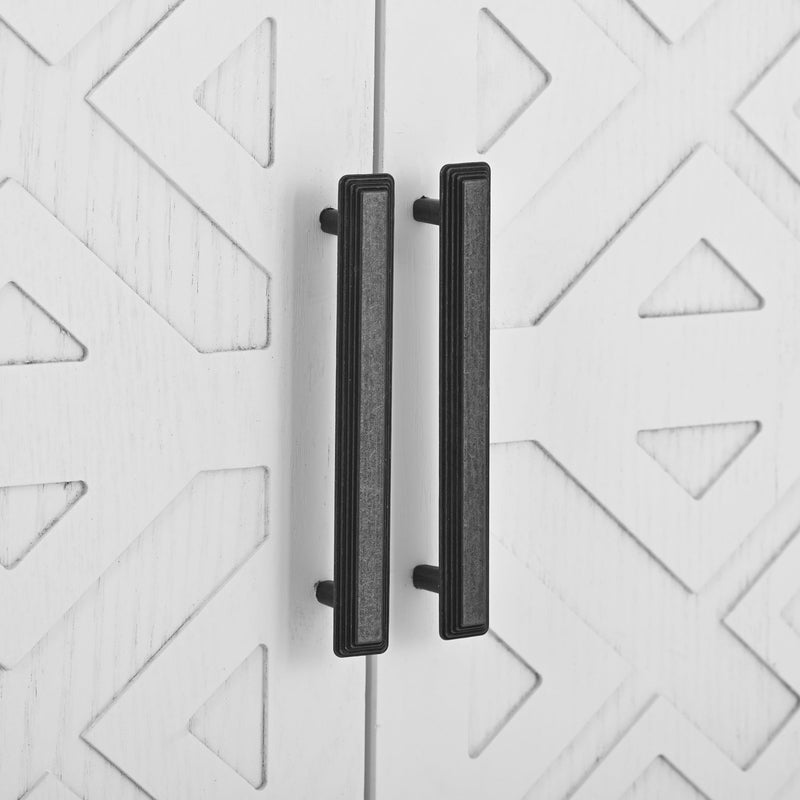 Accent Storage Cabinet Sideboard Wooden Cabinet with Antique Pattern Doors for Hallway, Entryway, Living Room