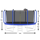 Trampoline With Basketball Hoop, Astm Approved Reinforced Type Outdoor Trampoline With Enclosure Net by HouseOfZazla