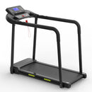 Walking Pad Treadmill With Foldable Design, Large LED Display, Stable Handrails - Black