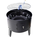 Portable Charcoal Smoker Grill For Outdoor Cooking - Black by HouseOfZazla