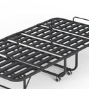 Twin Extra Long Folding Bed For Tall People, Heavy-Duty Rollaway Guest With Memory Foam Mattress - Black by HouseOfZazla