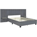 Upholstered Platform Bed With Big Headboard by HouseOfZazla