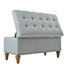 Upholstered Ottoman With Storage And Rivet Trim by Unique Piece Furniture