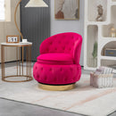 360 Degree Swivel Cuddle Barrel Accent Storage Chairs, Round Armchairs with Wide Upholstered, Fluffy Velvet Fabric Chair for Living Room, Bedroom, Office, Waiting Rooms
