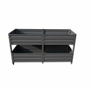 Dual Tier Elevated Metal Raised Garden Bed with Lockable Wheels by HouseOfZazla