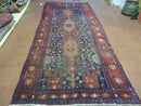 4' X 10' Antique Handmade Turkish Floral Tribal Oriental Wool Rug