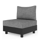 Modular Armless Chairs With Coffee Table For Garden (Set of 2) - Gray by HouseOfZazla