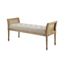 Accent Bench With Arm - Natural by HouseOfZazla
