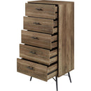 5-Drawer Chest - Spacious and Stylish Chest of Drawers, Dresser for Bedroom, Closet, Hallway, 23.6"W x 15.7"D x 48"H, Rustic Walnut