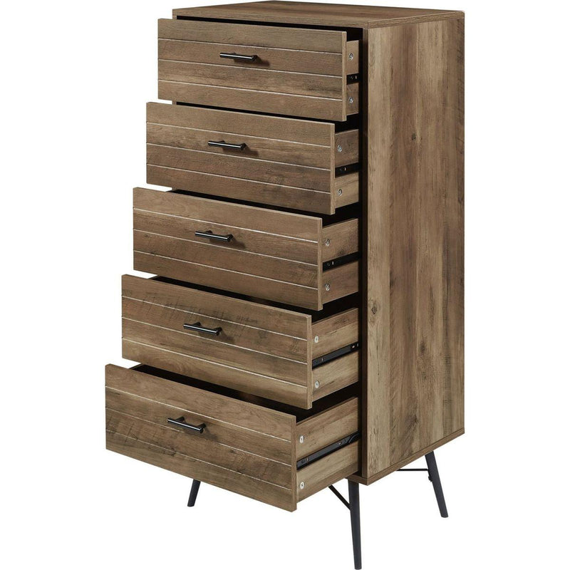 5-Drawer Chest - Spacious and Stylish Chest of Drawers, Dresser for Bedroom, Closet, Hallway, 23.6"W x 15.7"D x 48"H, Rustic Walnut