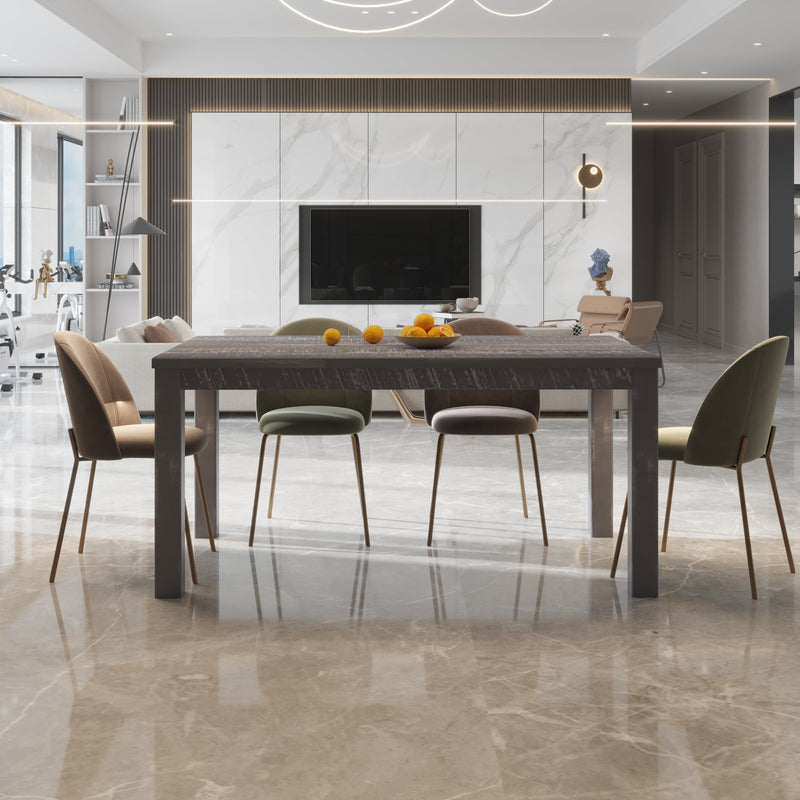 Albany 63 Inches Solid Wood Dining Table for 6, Small Kitchen Table, Dinner Table, Breakfast Table