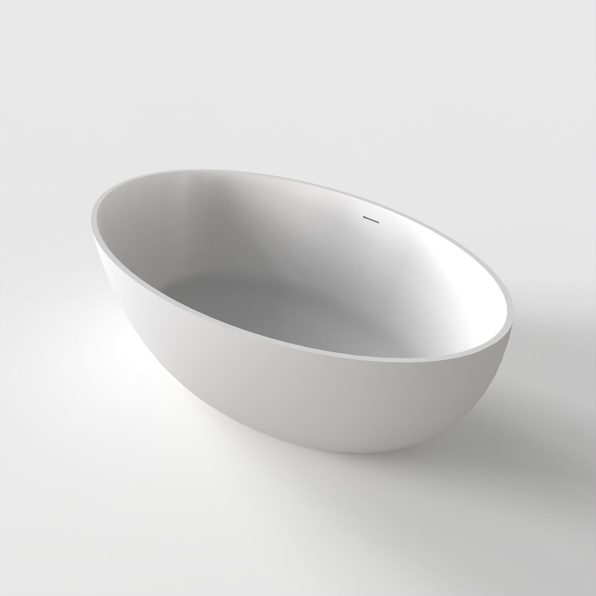 67 Inch Freestanding Solid Surface Soaking Bathtub, photo 9 of 10