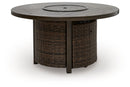 Monterey Point - Round Fire Pit Table - Dark Brown by Unique Piece Furniture