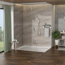 Dual Shower Head System With 12" Square Rain Shower And Rough In Valve