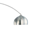 Krester - Dome Shade Arc Floor Lamp - Chrome