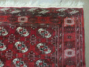 4' 5" X 5' 7" Semi Antique Handmade Afghan Yamud Turkoman Bokhara Wool Rug