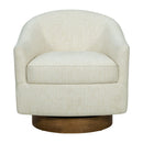 Upholstered Swivel Chair - Cream by HouseOfZazla