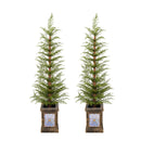4Ft Pre Lit Artificial Christmas 2 Piece Set - Green by HouseOfZazla