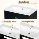 30' Black Bathroom Vanity with Single Sink, Combo Cabinet Undermount Sink, Bathroom Storage Cabinet with 2 Doors and a Drawer, Soft Closing, Multifunctional Storage, Solid Wood Frame