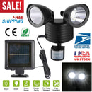 Solar Lights 22LEDs Outdoor Security Lights Motion Sensor IP44 Water-Resistant 360¡ Rotatable Dual Heads Solar Wall Light for Entryways Stairs Yard Ga