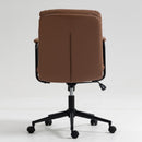 Office Chair, Mid Back Home Office Desk Task Chair With Wheels And Arms Ergonomic Computer Rolling Swivel Chair With Padded Armrest