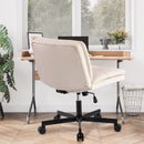 Large Size Swivel Home Office Desk Chair Armless Office Room Chair - Beige by HouseOfZazla