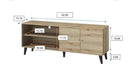 Amidon - TV Stand, With 2 Storage Shelves And 1 Cabinet by Unique Piece Furniture