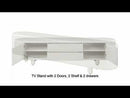 Keely - TV Stand - White High Gloss by Unique Piece Furniture