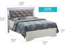 Bed With LED Light Accents Headboard by Unique Piece Furniture
