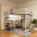 Metal Loft Bed With Built - In Charging Station And LED Light by Unique Piece Furniture