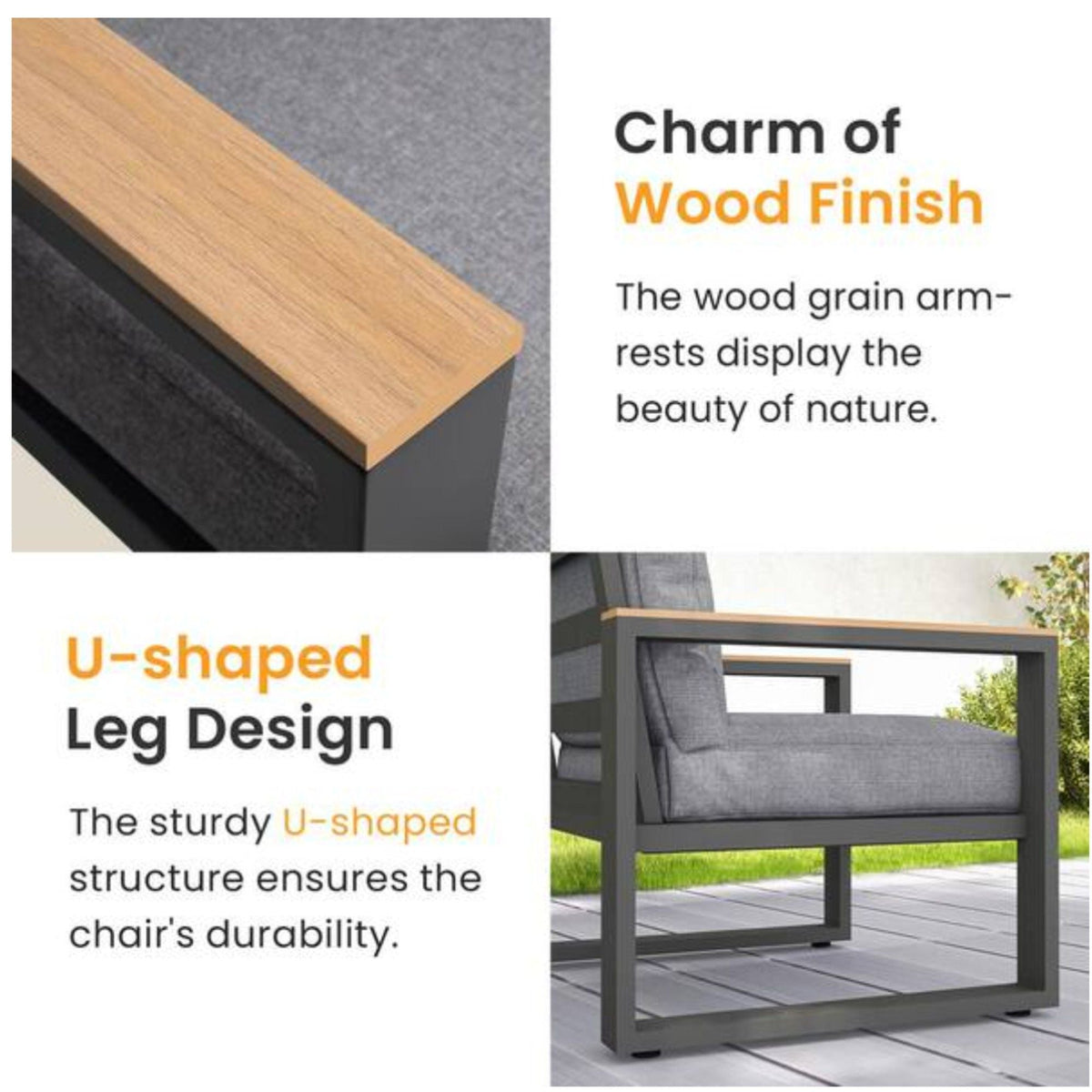 Modern Outdoor Sofa Set With Coffee Table, photo 20 of 40