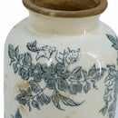 5.3x5.3x10.2" Flower Vase with Floral Pattern by HouseOfZazla