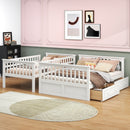 Bunk Bed With Drawers, Convertible Storage Bed by Unique Piece Furniture