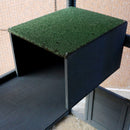 Spacious Wooden Cat Catio Outdoor Kitty House With Bridges And Roof Cover - Gray