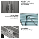 Outdoor Metal Garbage Bin Shed for Two Trash Cans