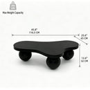 Cloud Shaped Coffee Table & 3 Ball Legs For Living Room - Black by HouseOfZazla