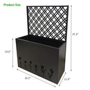 Tall Metal Planter with Trellis