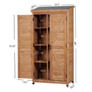 Outdoor Storage Shed With Vertical Tool Cabinet For Backyard by HouseOfZazla
