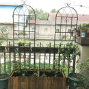 2 Pack Metal Garden Trellis 71" x 19.7" Rustproof Trellis for Climbing Plants Outdoor Flower Support Black