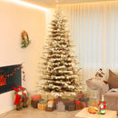 HOMCOM 7.5 ft Pre-Lit Mountain Pine Artificial Christmas Tree