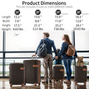 4 Piece Luggage Set Suitcase Set, Abs Hard Shell Lightweight Expandable Travel Luggage With 4 Packing Cubes, Tsa Lock, Spinner Wheels (16 / 20 / 24 / 28) - Coffee