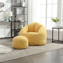 Bedding Bean Bag Sofa Chair High Pressure Foam With Footrest by Unique Piece Furniture