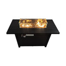 Propane Fire Pit Table With Cover - Black by HouseOfZazla